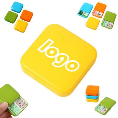 Portable Slide Two-Compartment Pill Box