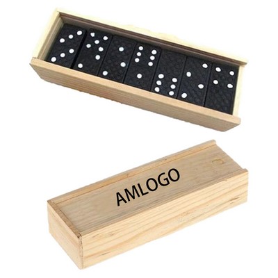 Travel Domino Set in Elegant Wooden Box