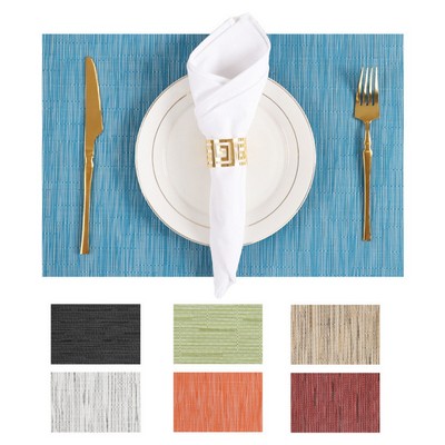 Square Bamboo Patterned Placemat 12" x 18"