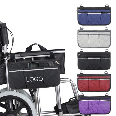 Wheelchair Side Bag Armrest Pouch Organizer