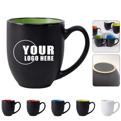 17 Oz.Matte Interior-Color Ceramic Coffee Mug