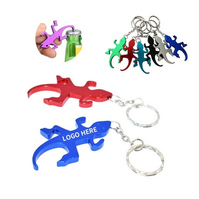 Gecko-Inspired Aluminum Bottle Opener Keyring