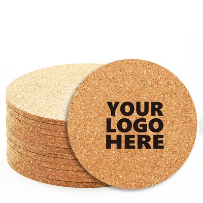 Round Corkwood Coaster