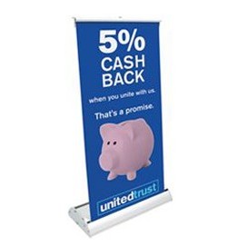 8" x 16" Mini Retractable Banner Stand - Full Color Vinyl Print