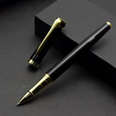 Elite Business Metal Gel Pen Professional Matte Black Signature Pen for Executive Use