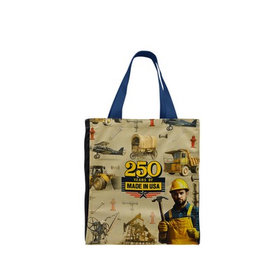 Full Bleed Canvas Gusseted Tote Bag