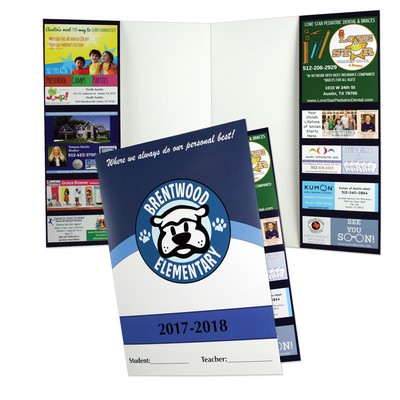 Folder with two vertical pockets 9"x12" Printed in Full Color 4/0