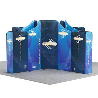 16.4x16.4' Magnetic Modular Fabric Displays Island Shape (Double Sided)