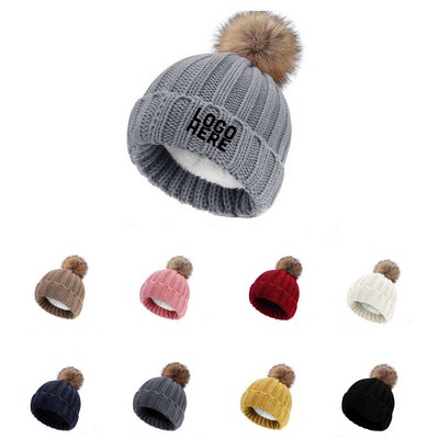 Solid Color Knitted Acrylic Hat