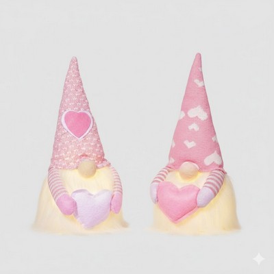 LED Glowing Valentine's Day Gnome Light-Up Heart Faceless Doll Romantic Rudolf Plush