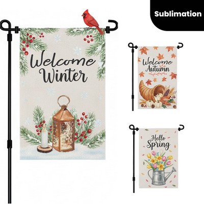 Full Color Sublimated Linen Garden Flag