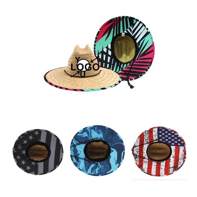 Wide Brim Straw Beach Hat