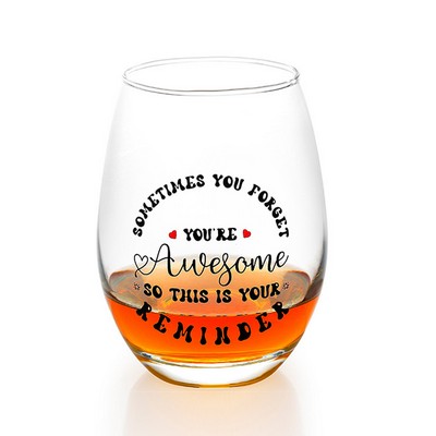 Elegant Egg-Shaped Glass Cup Customizable Stemless Wine Glass Modern Clear Glass Egg Cup