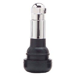 Rubber Snap-In Valve Stem W/ Chrome Sleeve