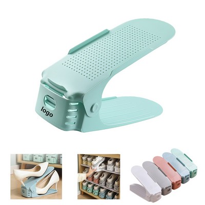 Adjustable Plastic Shoe Storage Organizer (Three Height Settings, Space-Saving Design)