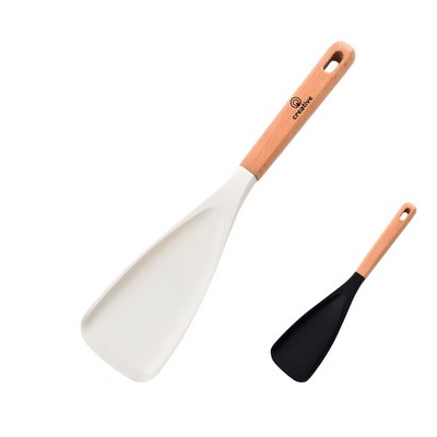 Silicone Spatula Cooking Wooden Handle Spoon