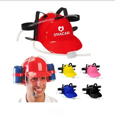 Adjustable Beer Drinking Hat Party Guzzler Helmet