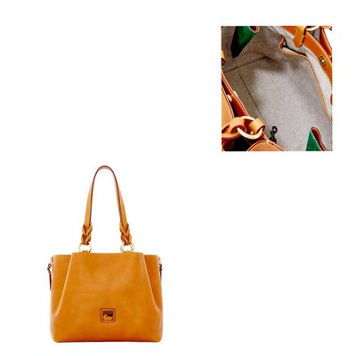 Dooney & Bourke Natural Beige Florentine Large Zip Barlow Bag