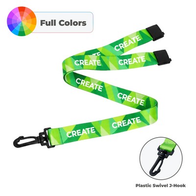 Custom 3/4" Safety Breakaway Plastic J-Hook Lanyard