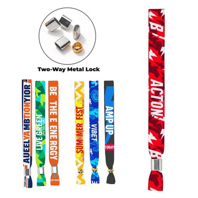 Custom 5/8" Metal Lock Reusable Event Wristband