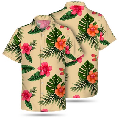 Custom Dye Sublimation Stretch Poly Hawaiian Shirt