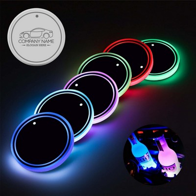 LED Car Coasters USB Rechargeable Coaster