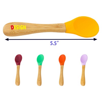 Baby Feeding Spoon with Soft Curved Silicone Tip