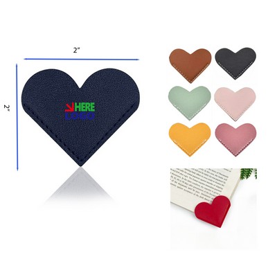 Leather Heart Cute Page Book Marks