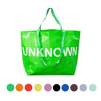 Custom Large Size Premium Quality Recycled 130 GSM Full Color Laminated Woven Bag
