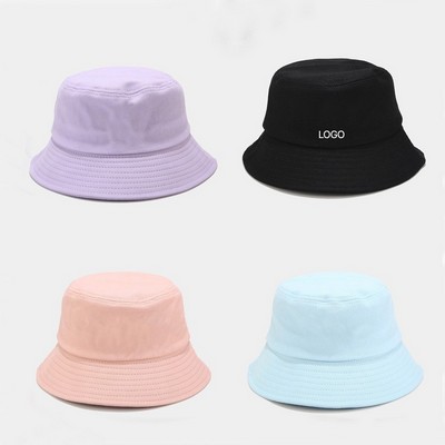 Macaron Pastel Solid Color Bucket Hat Japanese Style Summer Sun Hat Minimalist Aesthetic