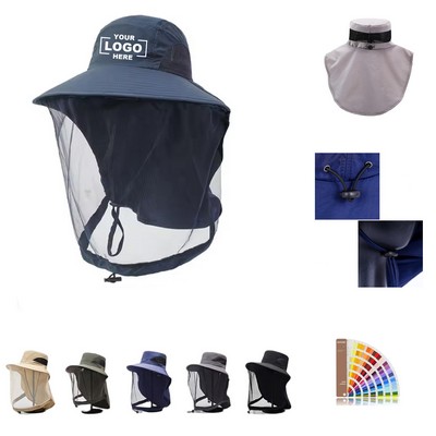 Sun Hat with Head Net & Neck Flap