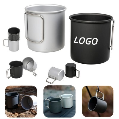 Aluminum Alloy Camping Cup With Folding Handle