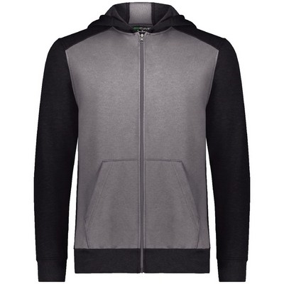 Augusta Sportswear Youth Eco Revive™ Three-Season Triblend Fleece Full-Zip Hooded Sweatshirt - 6900