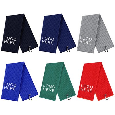 Waffle Microfiber Golf Towel - 24" x 16"