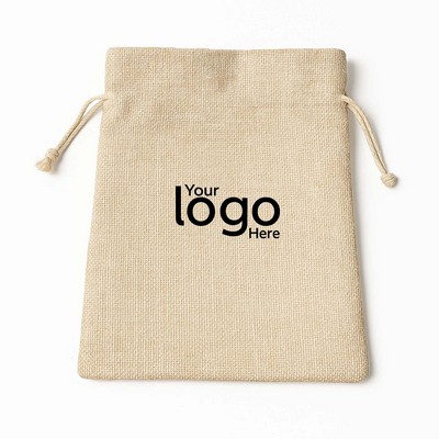 Burlap Drawstring Gift Bag with Rope Closure