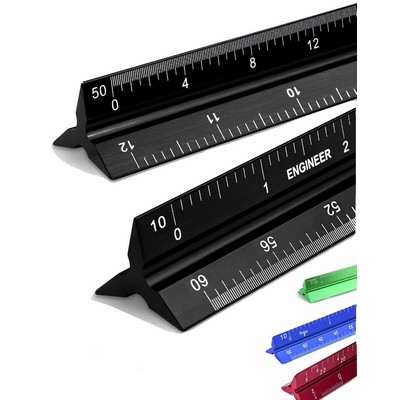 6" Small Pocket Engineering Aluminum Triangular scale Ruler