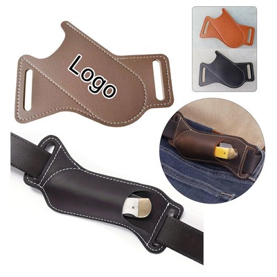 Handmade PU Leather EDC Belt Folding Knife Sheath