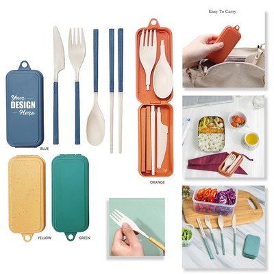 Wheat Straw Portable Tableware Set