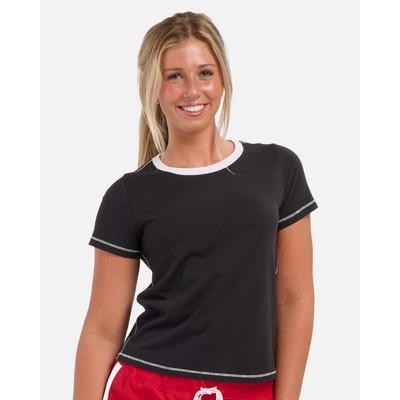 Boxercraft Women's Contrast Stitch Baby Tee - BW2106