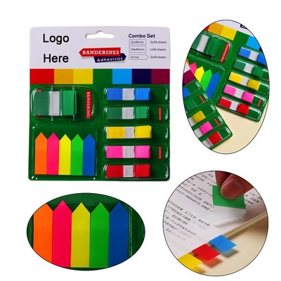 Custom Neon Sticky Notes Combo Set Arrow Index Tabs