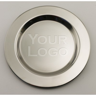 Pratique Polished Stainless Steel Wine Bottle Coasters (Set of 4)