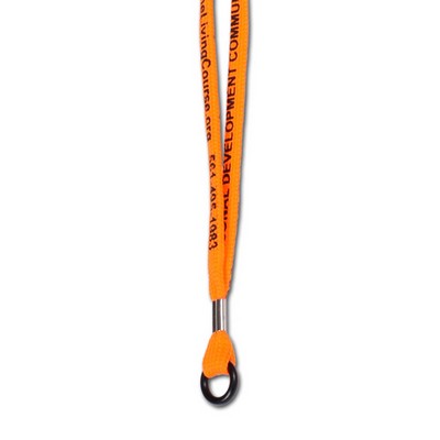 Screen Printed Lanyard w/Rubber O-Ring (18"x3/8")