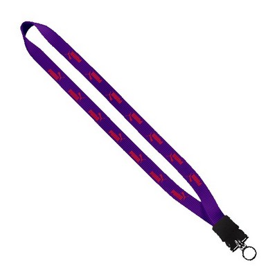 3/4" Smooth Nylon Lanyard with Snap-Buckle Release & O-Ring