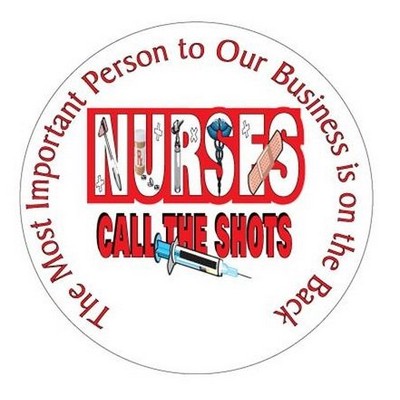 Nursing Slogan Photo Hand Mirror (2½" Diameter)