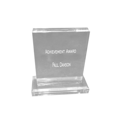 Acrylic Rectangle Award on Acrylic Base (4"x5")