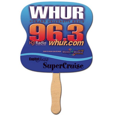 Hourglass Sandwiched Hand Fan Full Color