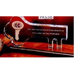 Crystal Series 3"x6" Crystal Key To Success Award
