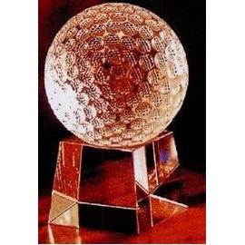 Crystal Series 2 3/8" Crystal Golf Ball w/Base Award