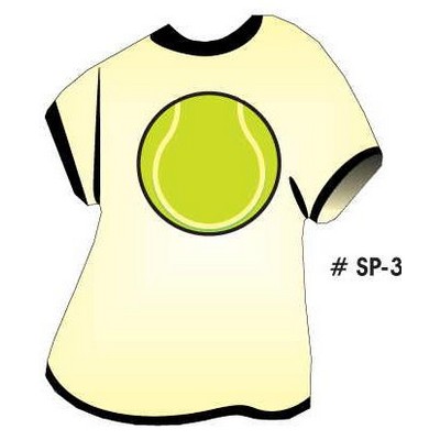 Tennis Ball T-Shirt Acrylic Coaster w/Felt Back