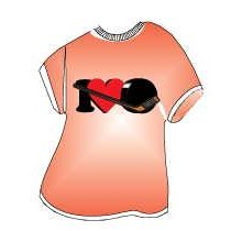 I Love Hockey T-Shirt Mighty Mini Magnet